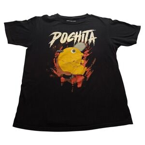 Chainsaw Man Pochita Graphic T-Shirt Black Crunchyroll Anime Men's Size M NWOT